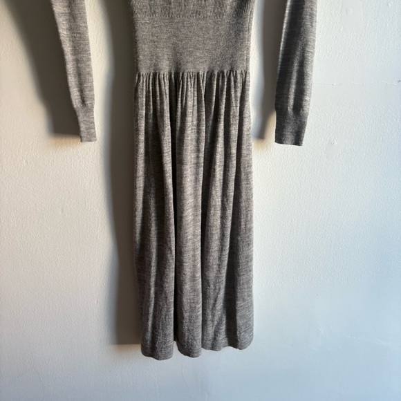 Rebecca Taylor Sz S Grey Wool Alpaca Lace Ballerinacore Feminine Fall Dress - Picture 8 of 15